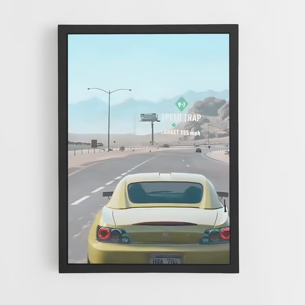Poster Route des Déserts – affiche Need for speed (vue 2)